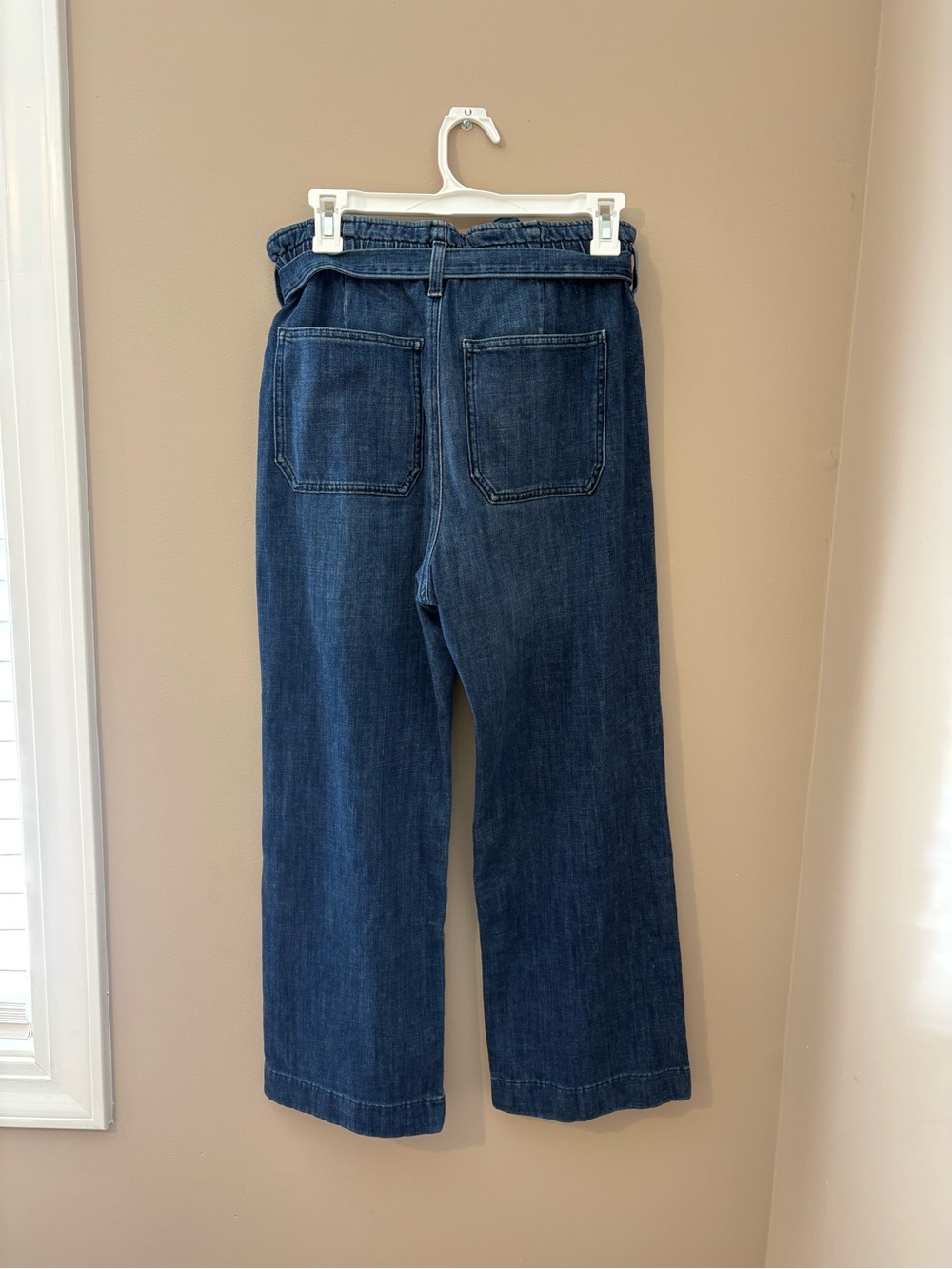 J. Crew Women’s Paper Bag Blue Denim with tie waist Size 28 - Picture 4 of 4